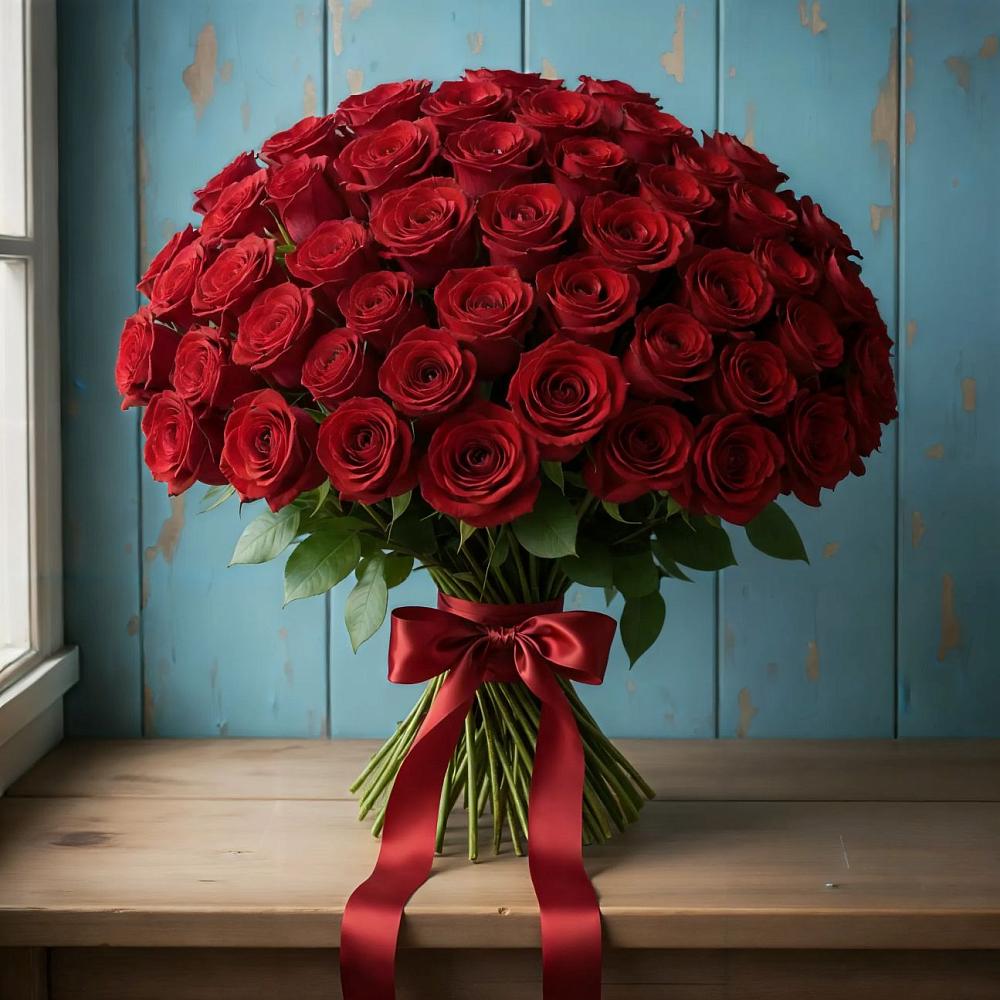 Букет Красные розы Блэк Меджик в Октябрьском Красноярского края