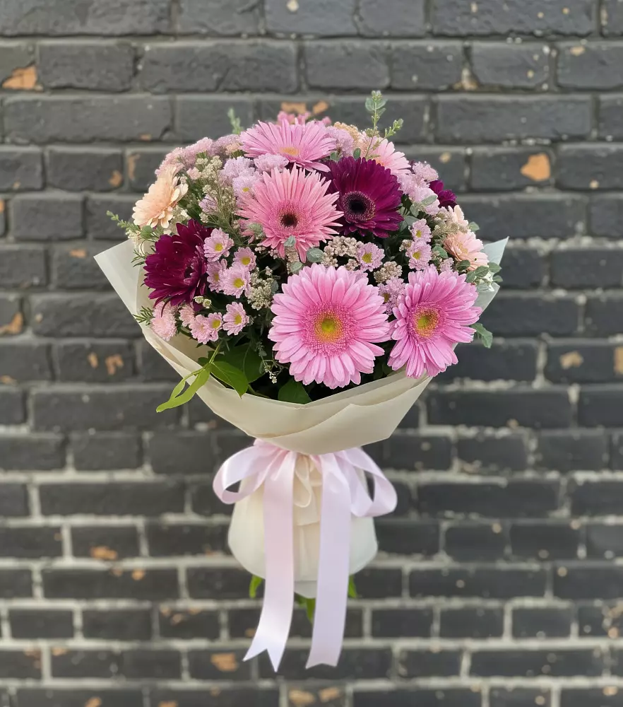Букет цветов из: Герберы и Хризантемы в Октябрьском Красноярского края