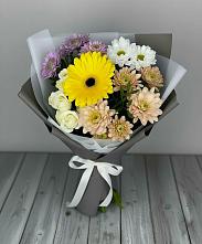 Букет цветов из:  Розы, Герберы и Хризантемы #REPLACE_PRED# Октябрьском Красноярского края