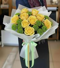 Букет цветов из:  Хризантемы и Розы в Октябрьском Красноярского края