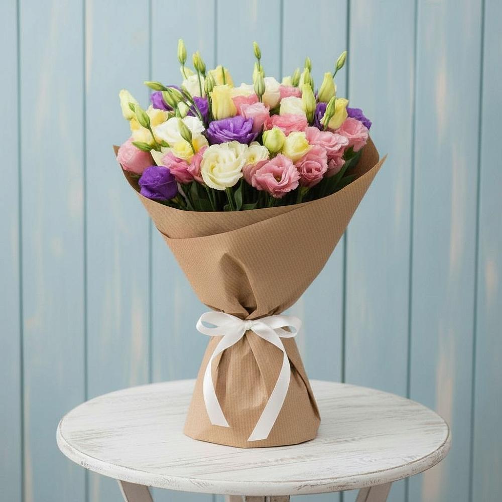 Букет цветов из: Лизиантусы в Октябрьском Красноярского края