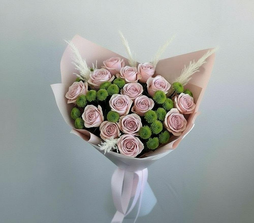 Букет цветов из: Розы и Хризантемы в Октябрьском Красноярского края