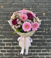 Букет цветов из:  Герберы и Хризантемы в Октябрьском Красноярского края